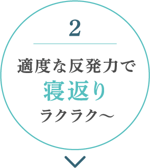 適度な反発力で寝返りラクラク～